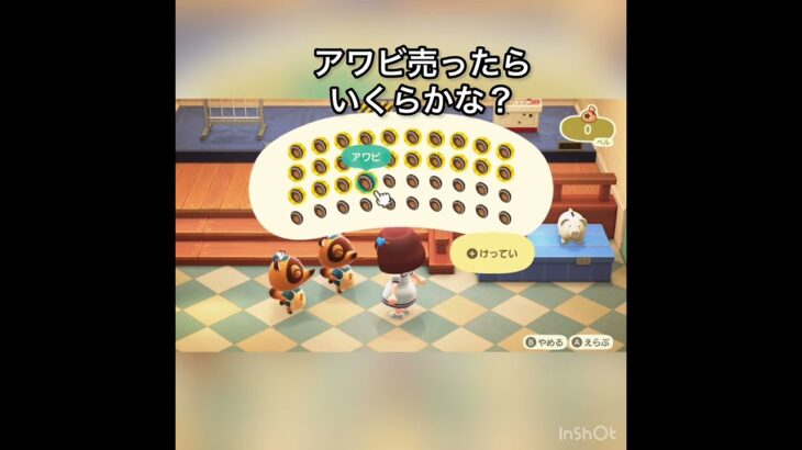 【あつ森】アワビ売って稼ぐ　海に潜る　#vlog #あつ森 #あつまれどうぶつの森 #こはくちゃんねる2424 #animalcrossing #asmr #acnh #shorts