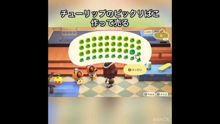 チューリップ作って売ってお金を稼ぐ　#vlog #あつ森 #あつまれどうぶつの森 #こはくちゃんねる2424 #animalcrossing #asmr #acnh #shorts