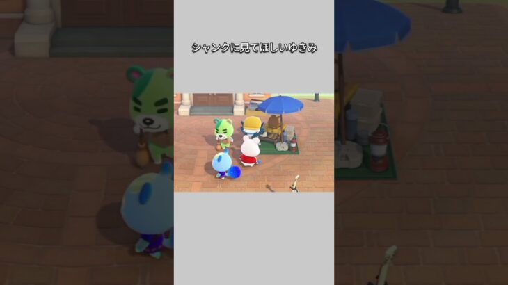 【あつ森】シャンクに筋トレを頑張っている自分を見てほしいゆきみ😆目の前すぎない？😂ww【あつまれどうぶつの森】【どうぶつの森】【ACNH】 #short