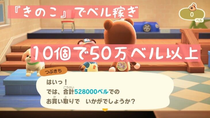 【あつ森】10個で50万ベル以上!!!秋に収穫したきのこの画期的な使い方♪【あつ森　ベル稼ぎ】