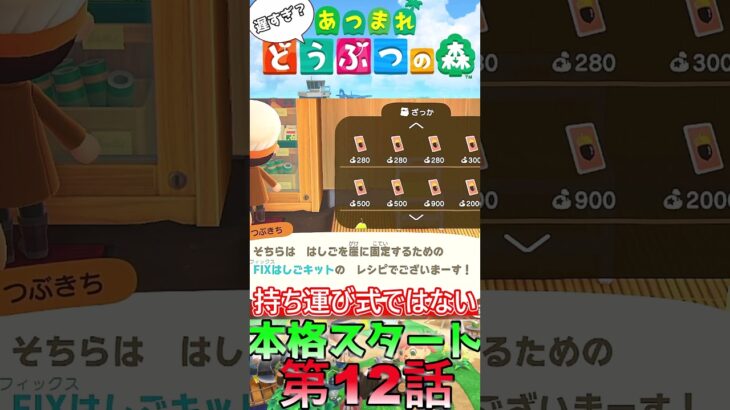 【あつ森】　出遅れ借金あつ森生活第12話『本格スタート』