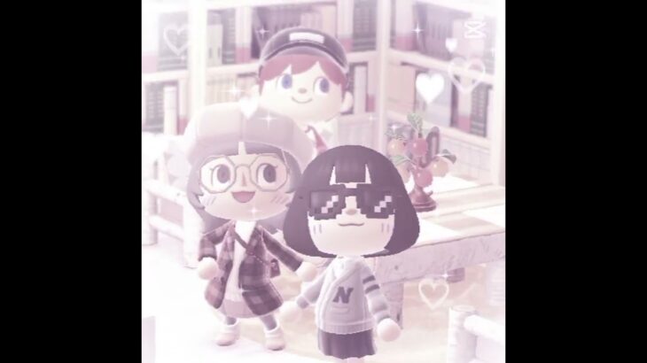 リア友4人との写真📷#あつ森 #写真 #リア友