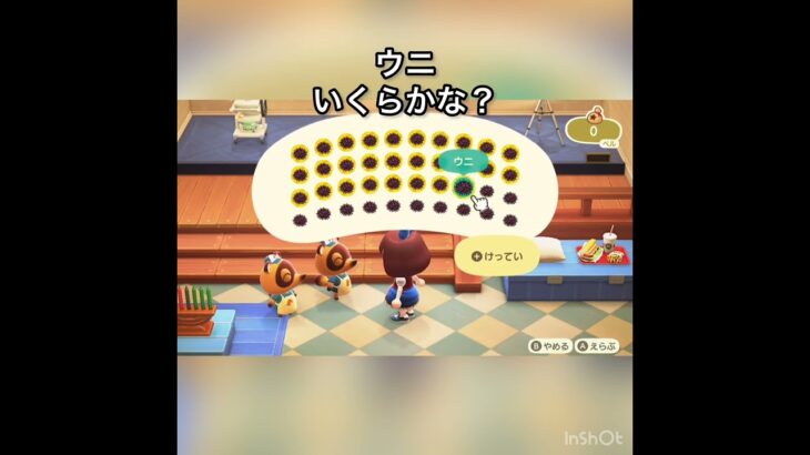 【あつ森】ウニ40個売ったら68000ベル　vlog #あつ森 #あつまれどうぶつの森 #こはくちゃんねる2424 #animalcrossing #asmr #acnh #shorts