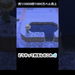 【あつ森】≪もうすぐ5000匹🎣≫　崖の上のフナ　　　　　#shorts　 #あつ森　#釣り　#フナ　#崖釣り