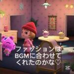 くつろいでるももこちゃん／あつ森／66歳母