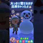 【あつ森】☃️大っきい雪だるまが出来ました⛄❄ #どうぶつの森 #AnimalCrossing #ACNH #NintendoSwitch