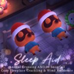 【あつ森BGM】冬の「午前3時」⛄まめきち＆つぶきちと一緒に眠る🌙💤赤ちゃんのための睡眠導入BGMクリスマスバージョン😴🎄優しいアンビエント [ 暖炉の焚火の音＆風の音 環境音 ]🎧