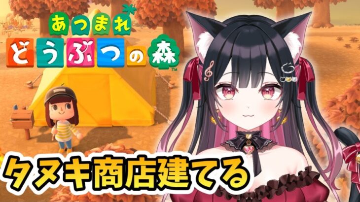 【あつ森】Day2 マイホームの次はタヌキ商店建築だ🏪🍃　【愛招にゃんこ/Vtuber】