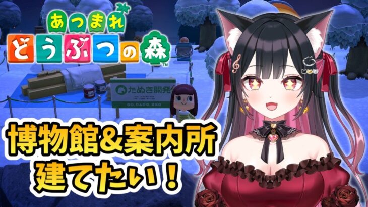 【あつ森】Day3 今日は博物館と案内所を建てたい🐟🐞🏦　【愛招にゃんこ/Vtuber】