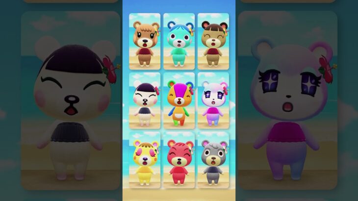 【エレキそんぐ】水着で歌うコグマガールズとパッチ #あつ森 #けけアイドル #animalcrossing #あつまれどうぶつの森