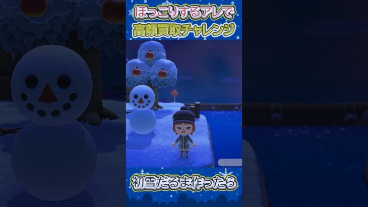 初雪にアレを食べて温まる奴！ #あつ森 #あつまれどうぶつの森 #shorts