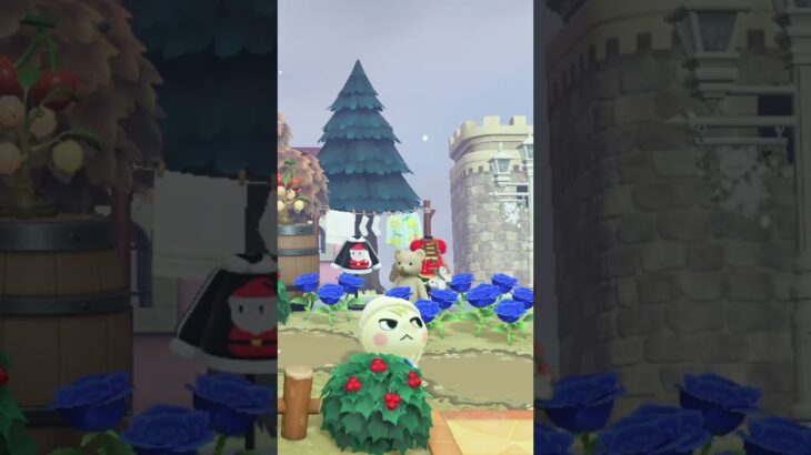 あつ森❄初雪❄蝶々を見てるジュンくんかわいい☺ #あつ森 あつ #あつまれどうぶつの森