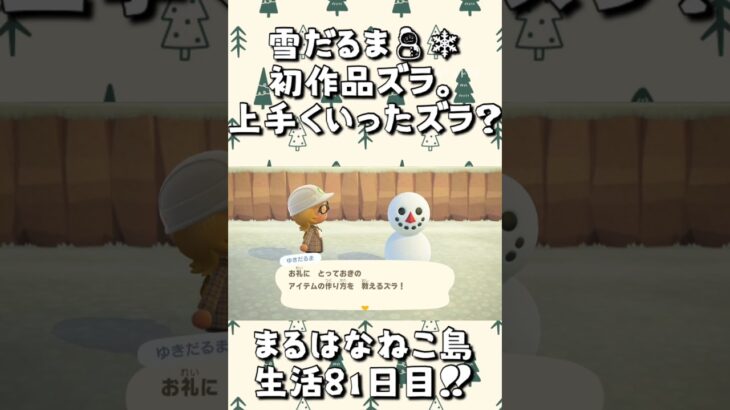 完璧ズラか？⛄❄ #あつまれどうぶつの森 #あつ森