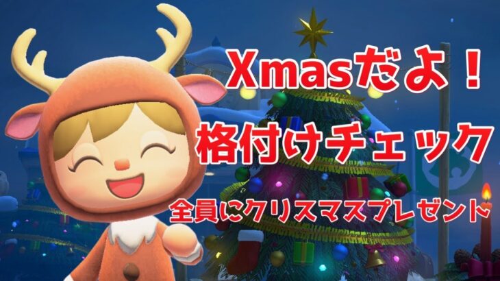 【あつ森】クリスマス企画｜初見さん大歓迎｜格付けチェック｜全員に選べるプレゼント｜ライブ配信【あつまれどうぶつの森】