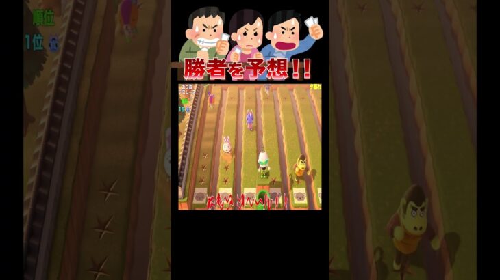 夕暮れ時の真っ向勝負🏃🌇#あつ森 #落とし穴レース