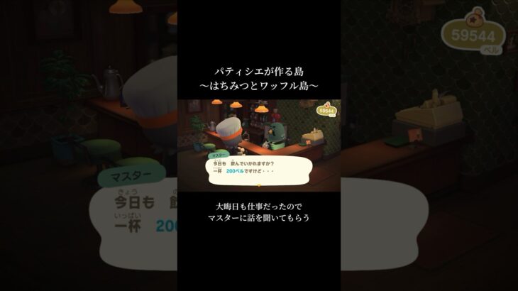 【あつ森】大晦日も仕事だったのでマスターに話を聞いてもらう。【パティシエが作る島】