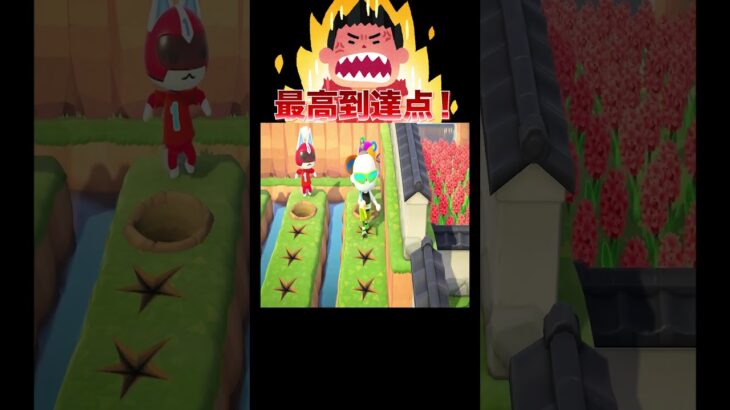 誰が勝つでしょう❓🏆#あつ森 #落とし穴レース