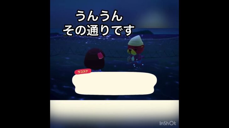 【あつ森】ラコスケに会いに海に潜る　#vlog #あつ森 #あつまれどうぶつの森 #こはくちゃんねる2424 #animalcrossing #asmr shorts  0→1 #今日　#大好き