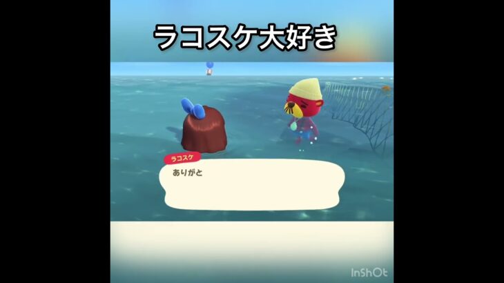 【あつ森】ラコスケに会いに海に潜る　#vlog #あつ森 #あつまれどうぶつの森 #こはくちゃんねる2424 #animalcrossing #asmr shorts  0→1 #今日　#大好き