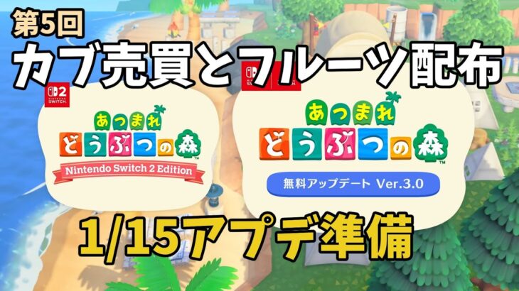 【あつ森】カブ価576ベル売りたい＆フルーツ全種持ち帰りしたい人集合！もうすぐアプデなので支援