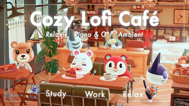【あつ森BGM】Cozy Lofi Café｜コーヒーロースタリー＆ベーカリー｜ピアノと環境音｜勉強・リラックス・作業用BGM