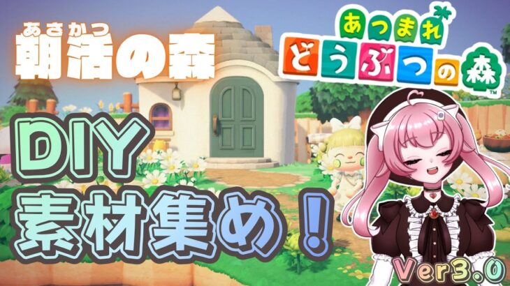 【あつ森／朝活雑談】今日もDIYの素材集め！毎日コツコツやるぞ～！！【初見さん大歓迎／来夢こはね】