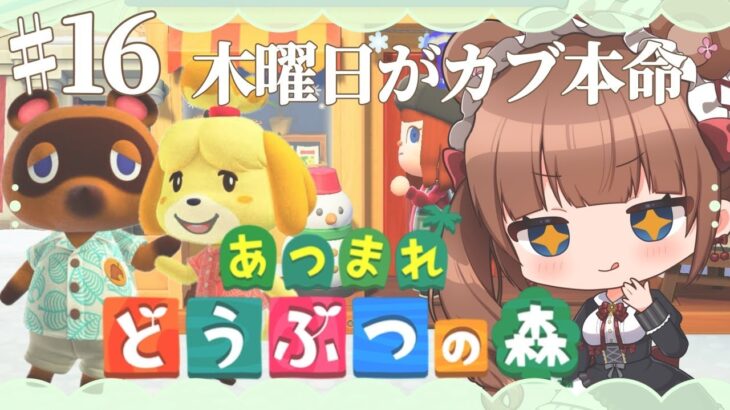 【ときどきあつ森生活 / Day.16】木曜日が一番カブあがるってききましたけど🏠🌳⛄【あつ森】