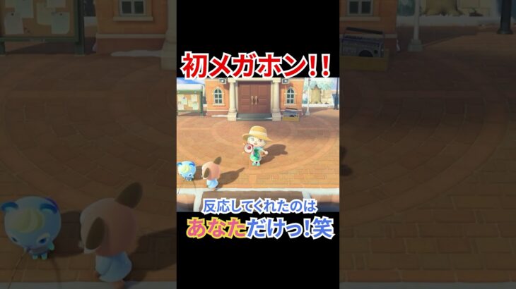 メガホン初使用、思ってたんと違う笑【あつ森】 #Shorts #あつ森