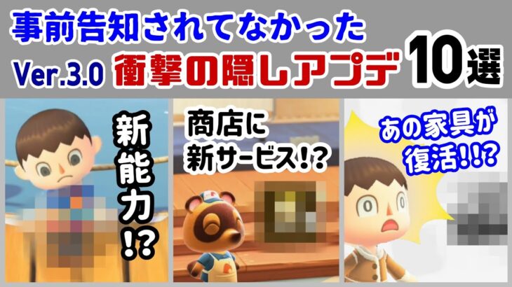 【あつ森】事前告知されてなかった「衝撃の隠しアプデ」が大量に見つかる！！Ver.3.0アプデの変更点まとめ＆アプデに隠れた細かすぎる小ネタ集！【あつまれ どうぶつの森】@レウンGameTV