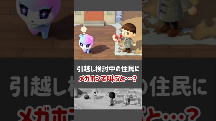 【あつ森】引越し検討中の住民にメガホンで叫ぶと……【小ネタ】【あつまれ どうぶつの森】【Ver.3.0／Nintendo Switch 2 Edition】#あつ森 #あつまれどうぶつの森