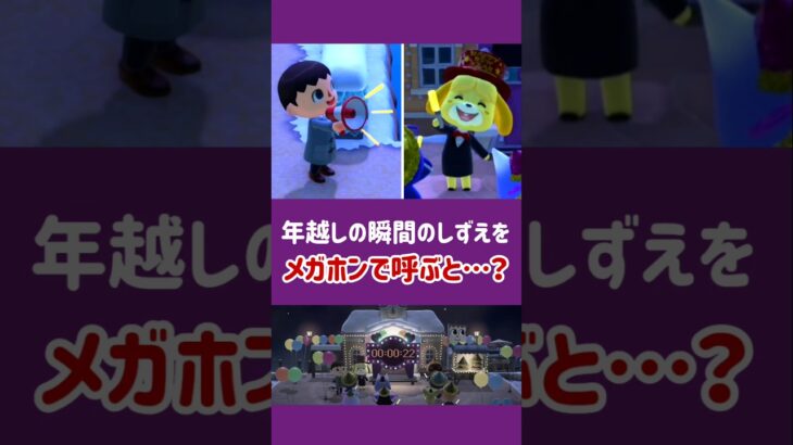 【あつ森】年越しの瞬間のしずえをメガホンで呼ぶと……【小ネタ】【あつまれ どうぶつの森】【Ver.3.0／Nintendo Switch 2 Edition】#あつ森 #あつまれどうぶつの森