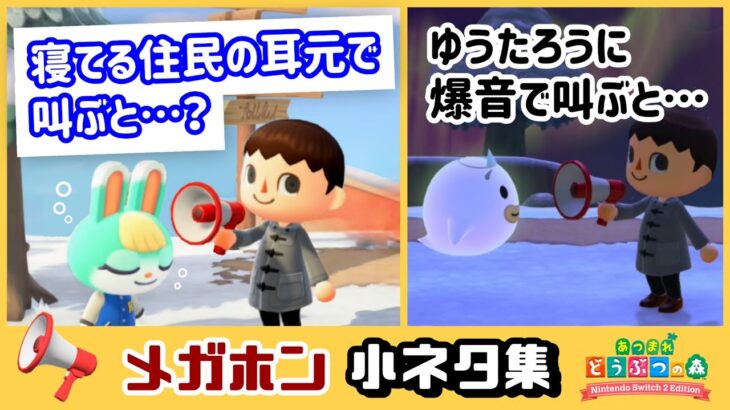 【あつ森】寝てる住民の耳元にメガホンで叫ぶと……大変な事に！？「メガホン」に隠れた細かすぎる小ネタ集！【あつまれ どうぶつの森】【Ver.3.0／Switch 2 Edition】@レウンGameTV