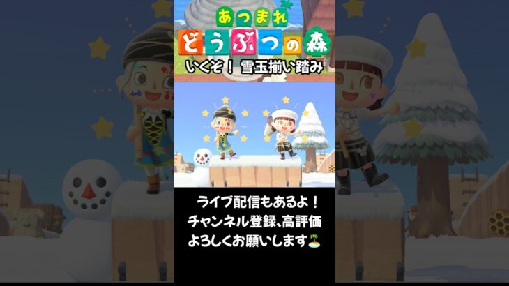 【あつ森】いくぞ！雪玉揃い踏み #acnh #animalcrossing #あつ森 #あつまれどうぶつの森 #あつ森vlog #ゆきだるま