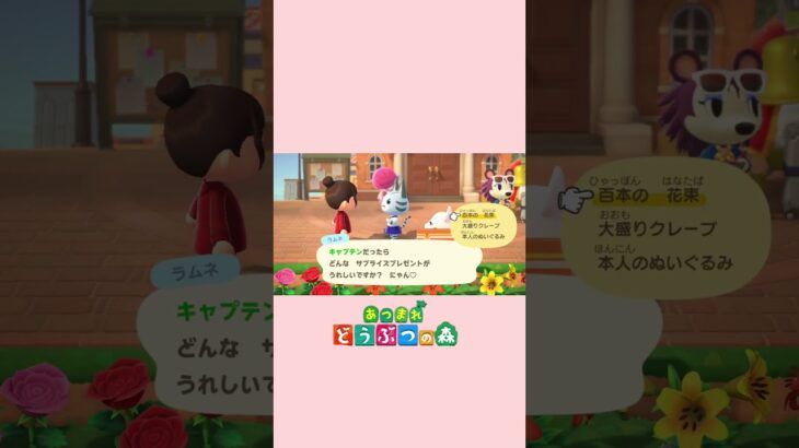 【あつ森】ラムネとゆきみのサプライズ？#shorts