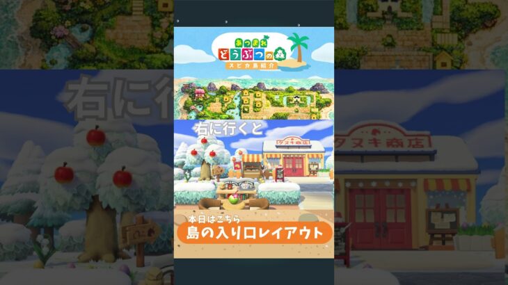 あつ森　島の入り口ご紹介　 #あつ森 #あつ森島紹介　 #ショート #あつ森レイアウト #shorts  #animalcrossing