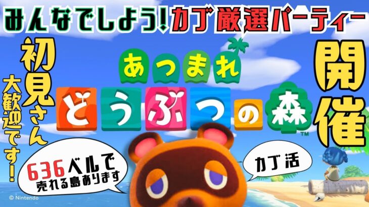 【１月】あつ森カブ活＆カブ厳選パーティー♥カブ価６３６ベル💰【視聴者参加型】