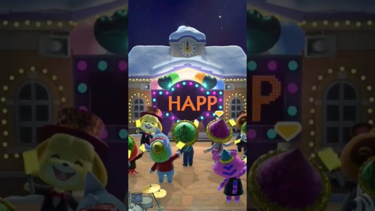 あけおめーーーーー！！！！！ #あつ森 #あつまれどうぶつの森 #年越し #あけおめ