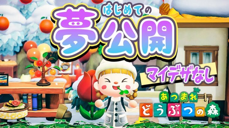 【あつ森】アプデ直前！はじめての夢番地を公開します！【マイデザなし 島クリ】