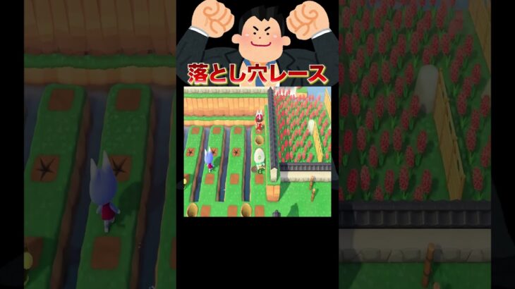 真夏の落とし穴、誰が耐えられる？🌞🕳️#あつ森 #落とし穴レース