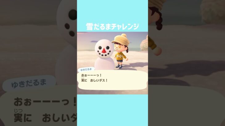 [あつ森]雪だるまチャレンジ #あつまれどうぶつの森