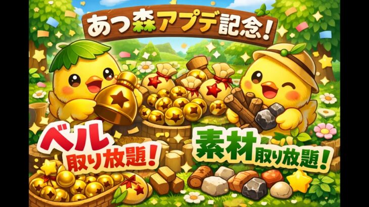 【あつ森実況】ベル取り放題！素材取り放題！参加型！【初見さん歓迎！】