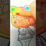 あつ森のぬりえまた塗ったよ~!!💓　#ドロえい　#えこどろ　#あつ森　#ぬりえ　#あつまれどうぶつの森　#ばずれ　#伸びろ