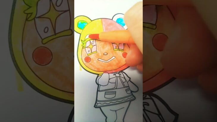 あつ森のぬりえまた塗ったよ~!!💓　#ドロえい　#えこどろ　#あつ森　#ぬりえ　#あつまれどうぶつの森　#ばずれ　#伸びろ