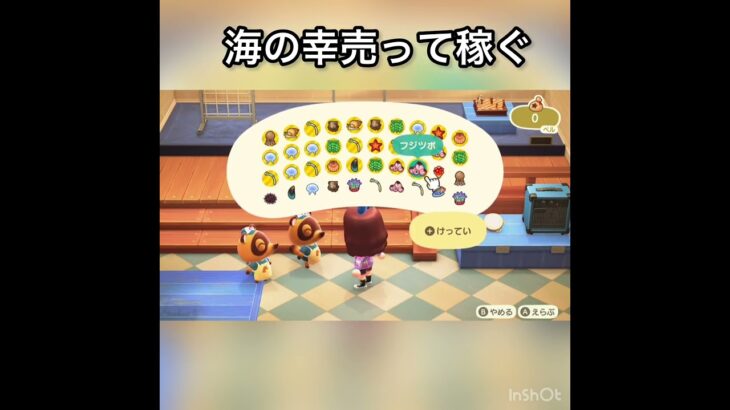 【あつ森】海の幸売ってみた　結果　ベル稼ぐ　#vlog #あつ森 #あつまれどうぶつの森 #こはくちゃんねる2424