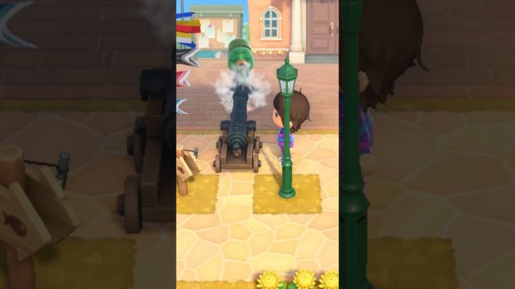 【あつ森】歌っている住民に大砲を当て続けてみたwww #shorts #あつ森