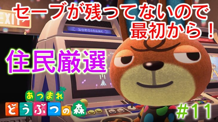 最初から始めるあつ森生活#11 住民厳選もあるよ【あつまれどうぶつの森】