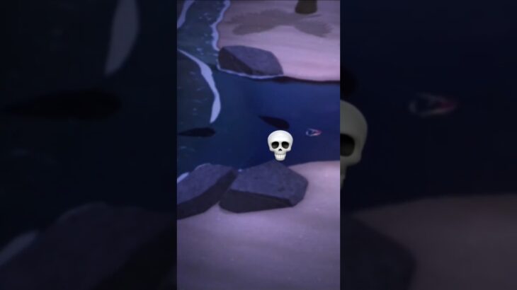 大型魚影離島で野良チョウザメ2連続！ #あつ森 #あつまれどうぶつの森