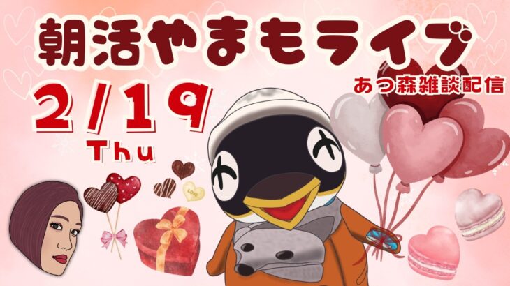 2/19(木)☀️朝活やまもライブ【あつ森雑談配信】