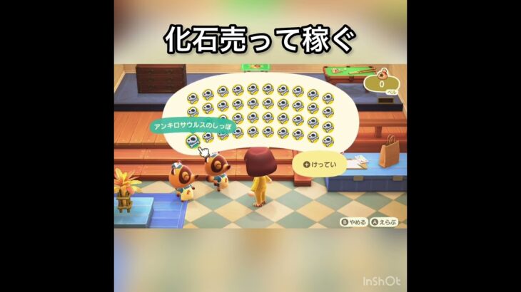 【あつ森】化石を40個売ったら136800ベル稼げた　結果　ベル稼ぐ　#vlog #あつ森 #あつまれどうぶつの森 #こはくちゃんねる2424