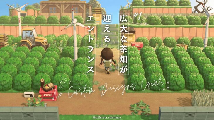 【あつ森】マイデザなしの和風島｜広大な茶畑が迎えるエントランスをクリエイト｜ACNH【島クリエイト】